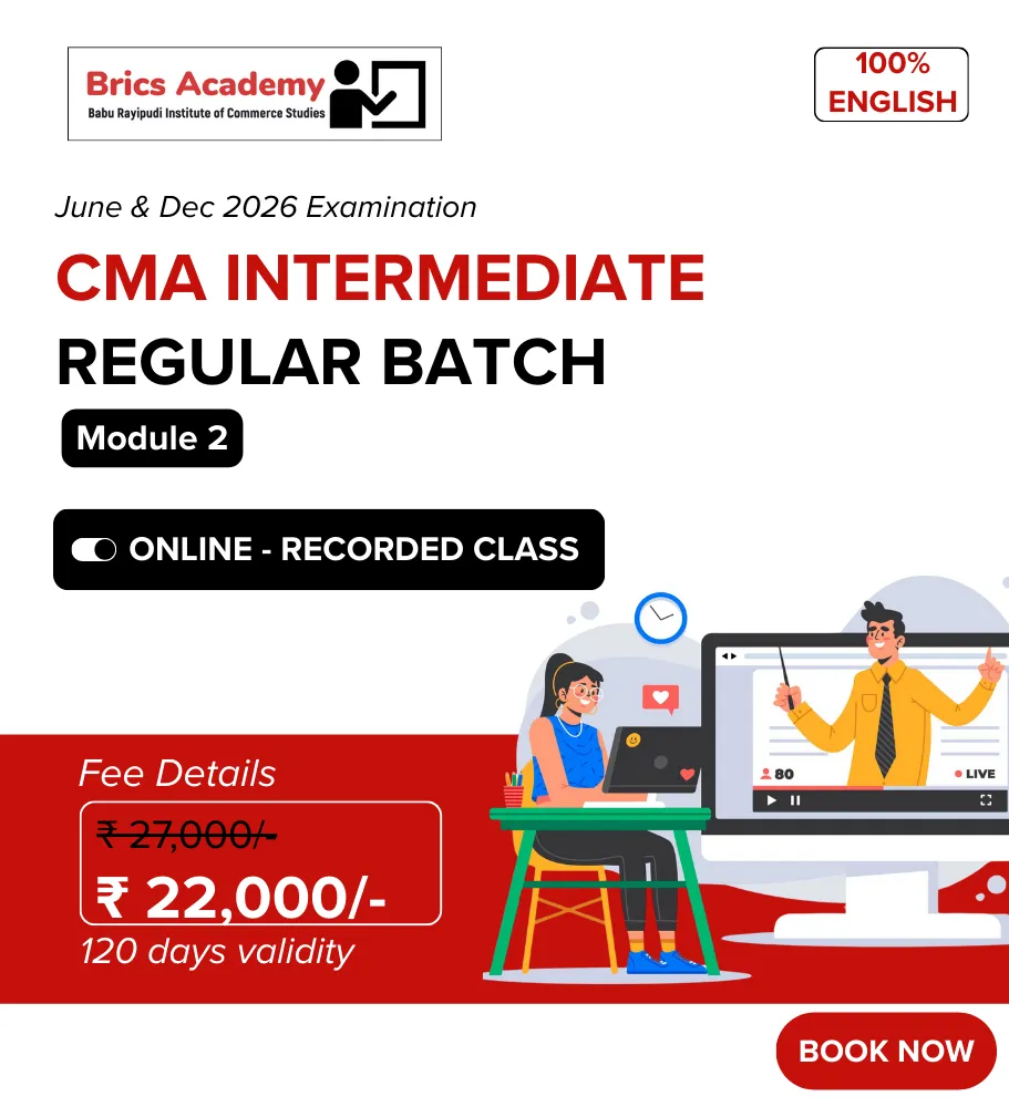 CMA Intermediate Group 2– June 2026 Exams (Online) Regular Batch