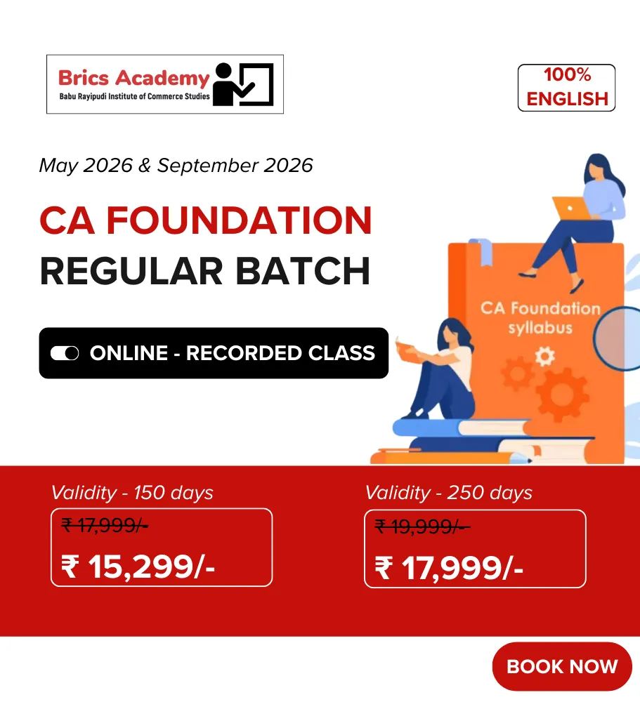 CA Foundation – May 2026 Exams (Online Regular Batch)